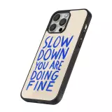 Coque iPhone 15 Pro - Silicone rigide noir Slow down 2026
