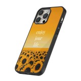 Coque iPhone 15 Pro - Silicone rigide noir Summer 2025 Enjoy your life