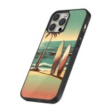 iPhone 15 Pro Case Hülle - Silikon schwarz Surf Paradise