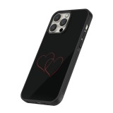 iPhone 15 Pro Case Hülle - Silikon schwarz Valentine 2023 attached heart