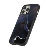 Coque iPhone 15 Pro - Silicone rigide noir Wolf Shape