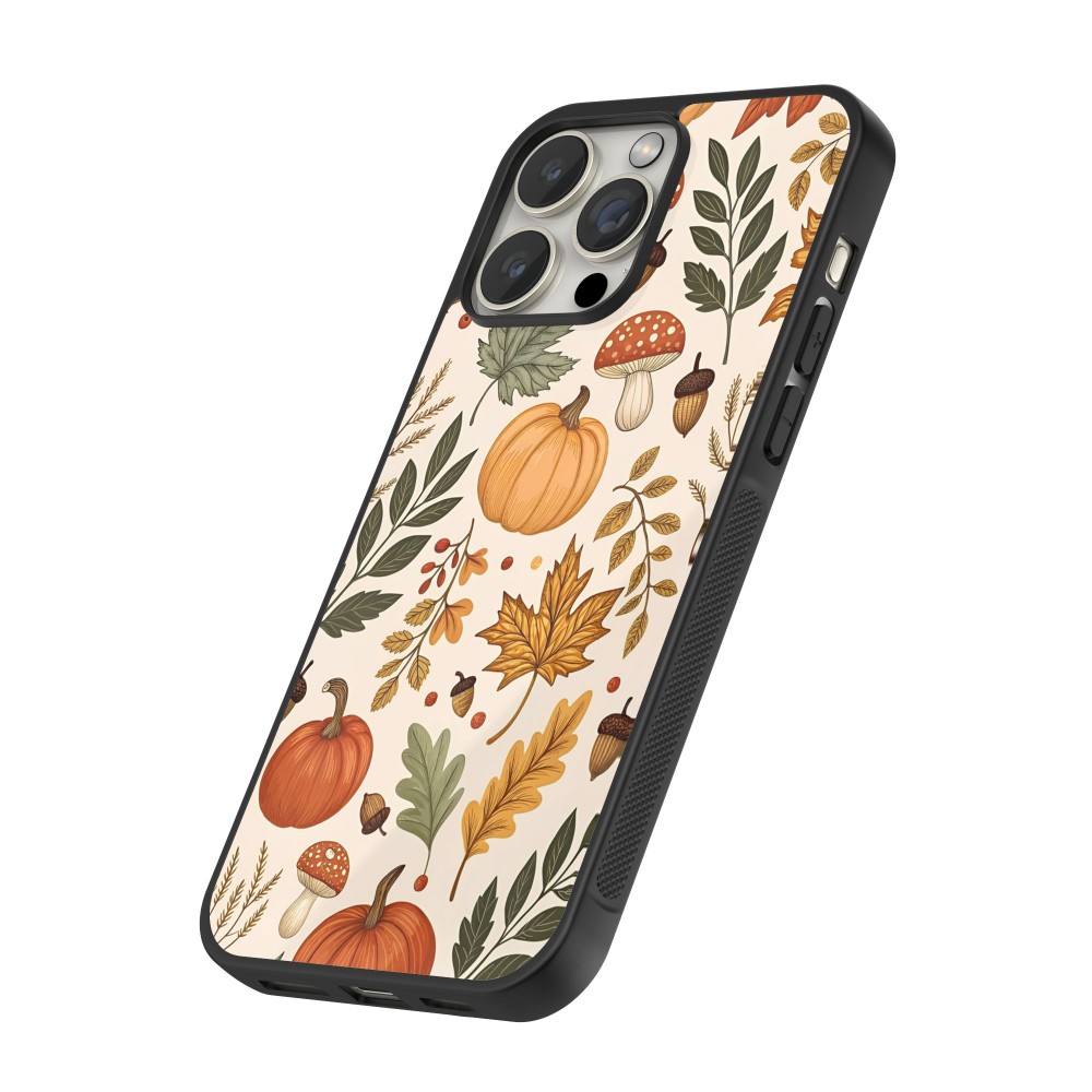 Coque iPhone 16 Pro Max - Silicone rigide noir Autumn 25 Autumn pattern