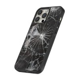 Coque iPhone 16 Pro Max - Silicone rigide noir Broken Screen