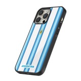 Coque iPhone 16 Pro Max - Silicone rigide noir Maillot de football Argentine 2026 personnalisable
