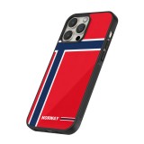 Coque iPhone 16 Pro Max - Silicone rigide noir Maillot de football Norvège 2026 personnalisable