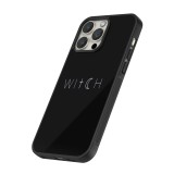 Coque iPhone 16 Pro Max - Silicone rigide noir Halloween 22 witch word
