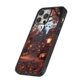 Coque iPhone 16 Pro Max - Silicone rigide noir Halloween 2025 Haunted house