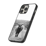 Coque iPhone 16 Pro Max - Silicone rigide noir Highland cattle