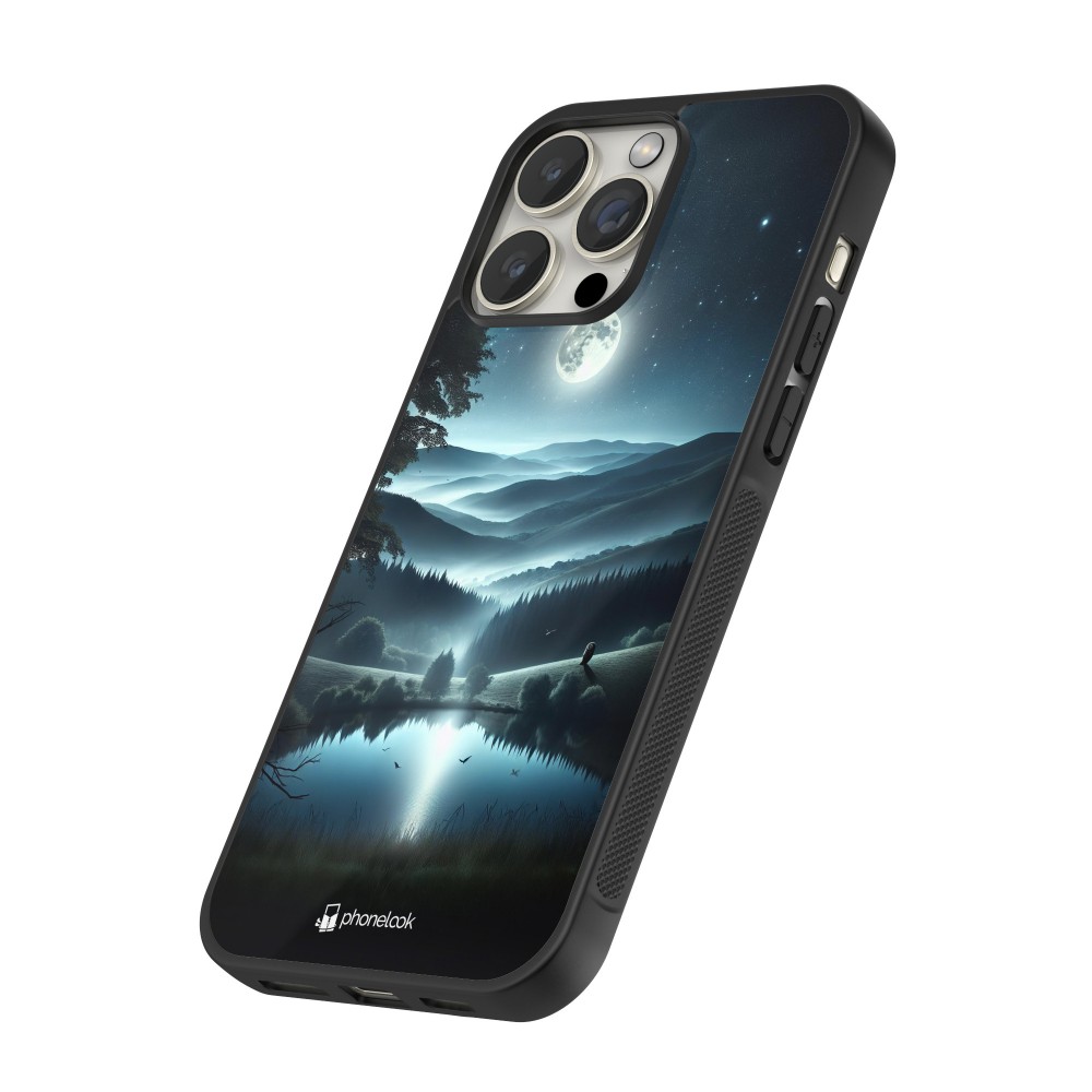 Coque iPhone 16 Pro Max - Silicone rigide noir Night Sky View