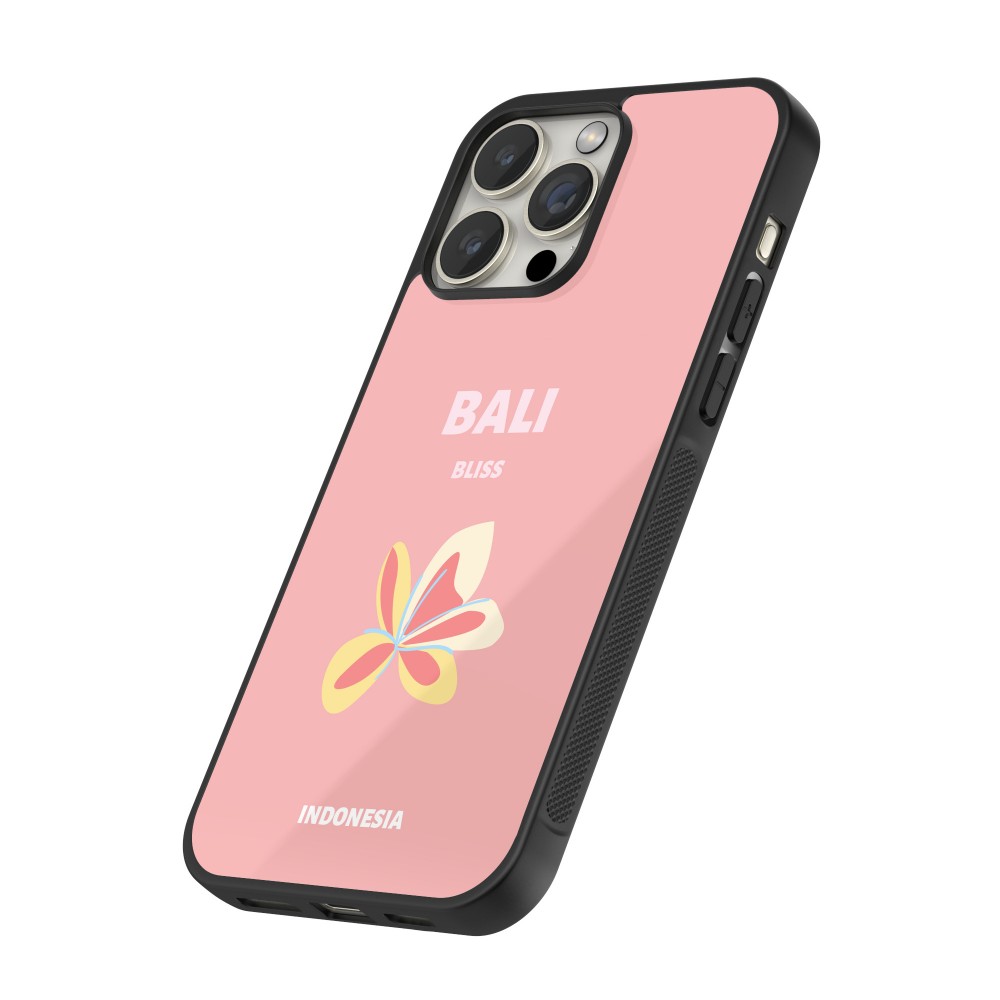 iPhone 16 Pro Max Case Hülle - Silikon schwarz Pop Summer Destination Bali