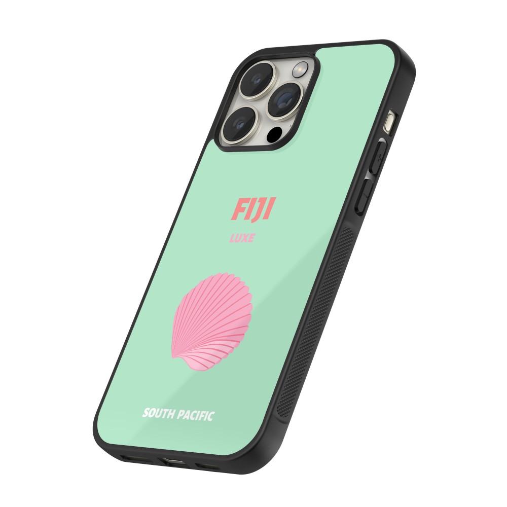 Coque iPhone 16 Pro Max - Silicone rigide noir Pop Summer Destination Fiji