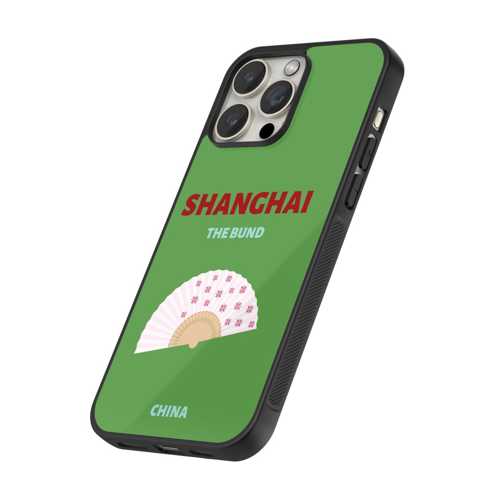 iPhone 16 Pro Max Case Hülle - Silikon schwarz Pop Summer Destination Shanghai