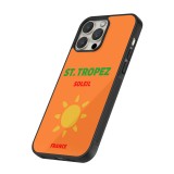 iPhone 16 Pro Max Case Hülle - Silikon schwarz Pop Summer Destination St-Tropez