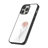 Coque iPhone 16 Pro Max - Silicone rigide noir Spring 23 minimalist flower