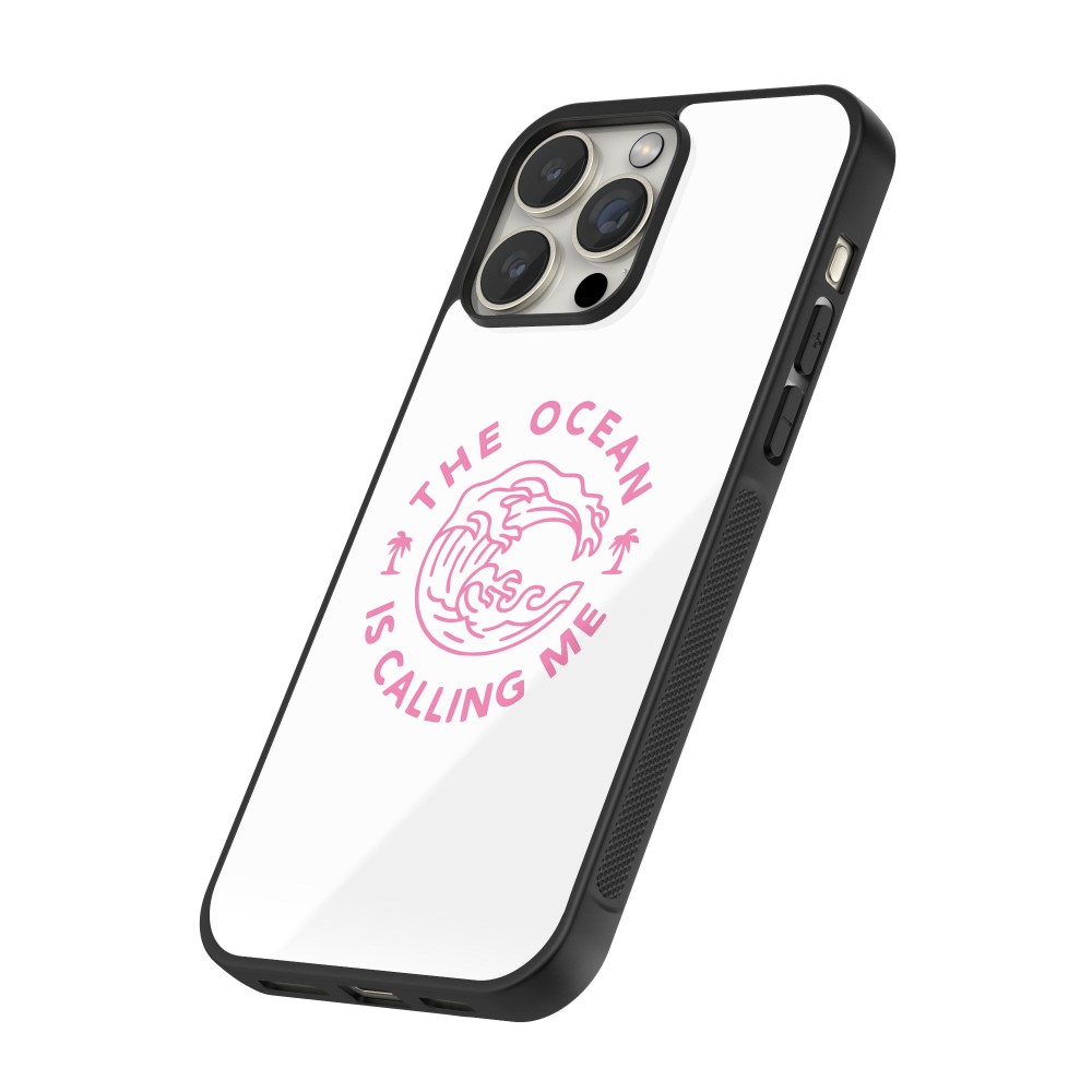 Coque iPhone 16 Pro Max - Silicone rigide noir The Ocean is calling me