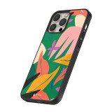 Coque iPhone 16 Pro - Silicone rigide noir Abstract Jungle