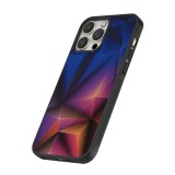 Coque iPhone 16 Pro - Silicone rigide noir Abstract Triangles 