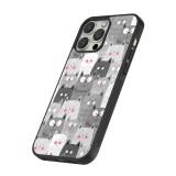 iPhone 16 Pro Case Hülle - Silikon schwarz Katzenschwärme