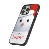Coque iPhone 16 Pro - Silicone rigide noir Christmas 25 Xmas Snowman