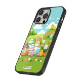 Coque iPhone 16 Pro - Silicone rigide noir Easter 2025 Green