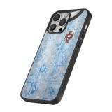 Coque iPhone 16 Pro - Silicone rigide noir Maillot de football Portugal Extérieur personnalisable