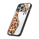 iPhone 16 Pro Case Hülle - Silikon schwarz Giraffe Fit