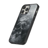iPhone 16 Pro Case Hülle - Silikon schwarz Halloween 2024 smoky skull