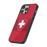 iPhone 16 Pro Case Hülle - Silikon schwarz Hockey World Championship Ecusson Suisse