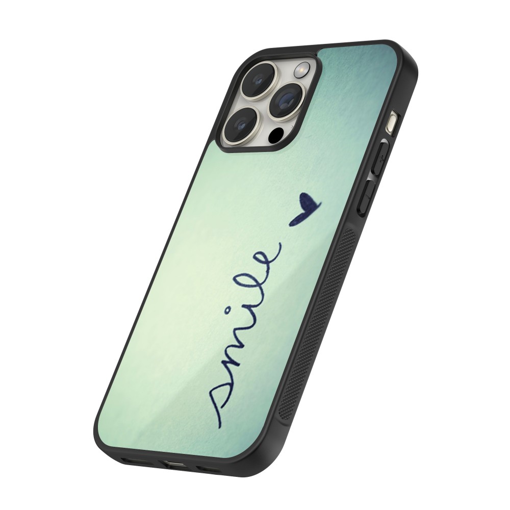 Coque iPhone 16 Pro - Silicone rigide noir Smile