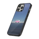 Coque iPhone 16 Pro - Silicone rigide noir Spring 23 pink bus