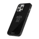 Coque iPhone 16 Pro - Silicone rigide noir Turtles lines on black