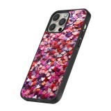 iPhone 16 Pro Case Hülle - Silikon schwarz Valentin 2025 Konfetti