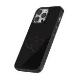 Coque iPhone 16 Pro - Silicone rigide noir Valentine 2023 attached heart