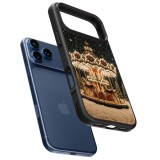 Coque iPhone 17 Pro Max - Silicone rigide noir Christmas 25 Carousel
