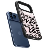 Coque iPhone 17 Pro Max - Silicone rigide noir Mom 2024 Super mom