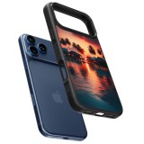 Coque iPhone 17 Pro Max - Silicone rigide noir Paradis Maldives