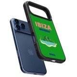 Coque iPhone 17 Pro Max - Silicone rigide noir Pop Summer Destination Ibiza