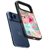 Coque iPhone 17 Pro Max - Silicone rigide noir Preppy Collage Aloha