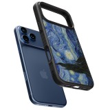 Coque iPhone 17 Pro Max - Silicone rigide noir Tableau art - La Nuit étoilée - Van Gogh