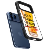 iPhone 17 Pro Max Case Hülle - Silikon schwarz Tout travail mérite sa bière