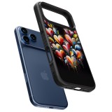 iPhone 17 Pro Max Case Hülle - Silikon schwarz Valentin 2024 Schwarzes Herz Abstrakt