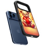 Coque iPhone 17 Pro Max - Silicone rigide noir Valentine 2024 Teddy love