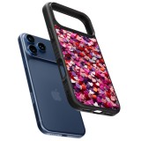Coque iPhone 17 Pro Max - Silicone rigide noir Valentine 2025 Confetti