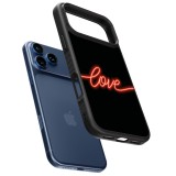 iPhone 17 Pro Max Case Hülle - Silikon schwarz Valentine 2023 neon love