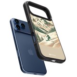 Coque iPhone 17 Pro Max - Silicone rigide noir Vintage Ski Mountain