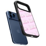 iPhone 17 Pro Case Hülle - Silikon schwarz Barbie light pink pattern