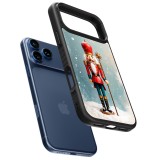 Coque iPhone 17 Pro - Silicone rigide noir Christmas 25 Nutcracker Snow
