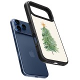 Coque iPhone 17 Pro - Silicone rigide noir Christmas 25 Sketch Tree