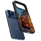 Coque iPhone 17 Pro - Silicone rigide noir Christmas 25 Xmas Train