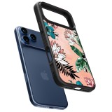 Coque iPhone 17 Pro - Silicone rigide noir Flowers Artprint